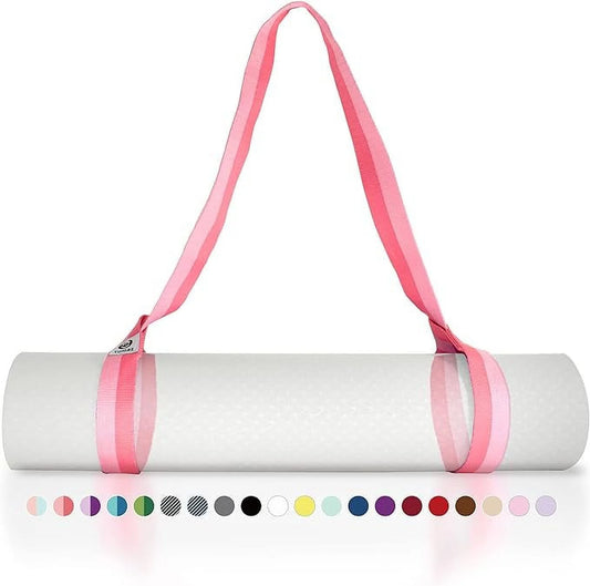 Yoga Mat Holder (Mat Not Incl.), Adjustable Yoga Mat Carrier, Pink